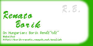 renato borik business card